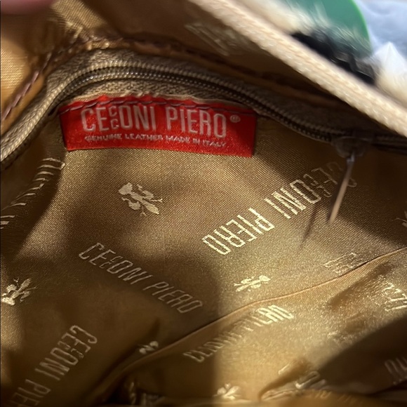 Cecconi Piero vintage Leather Brown Shoulder Bag NWT retail $129 - Picture 5 of 6